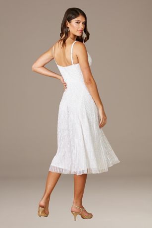 Lara Gemma Beaded Tank Midi Dress | David's Bridal